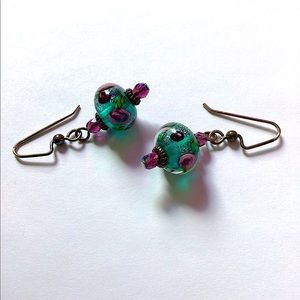 Women’s Glass Sphere Rose Swarovski Earrings